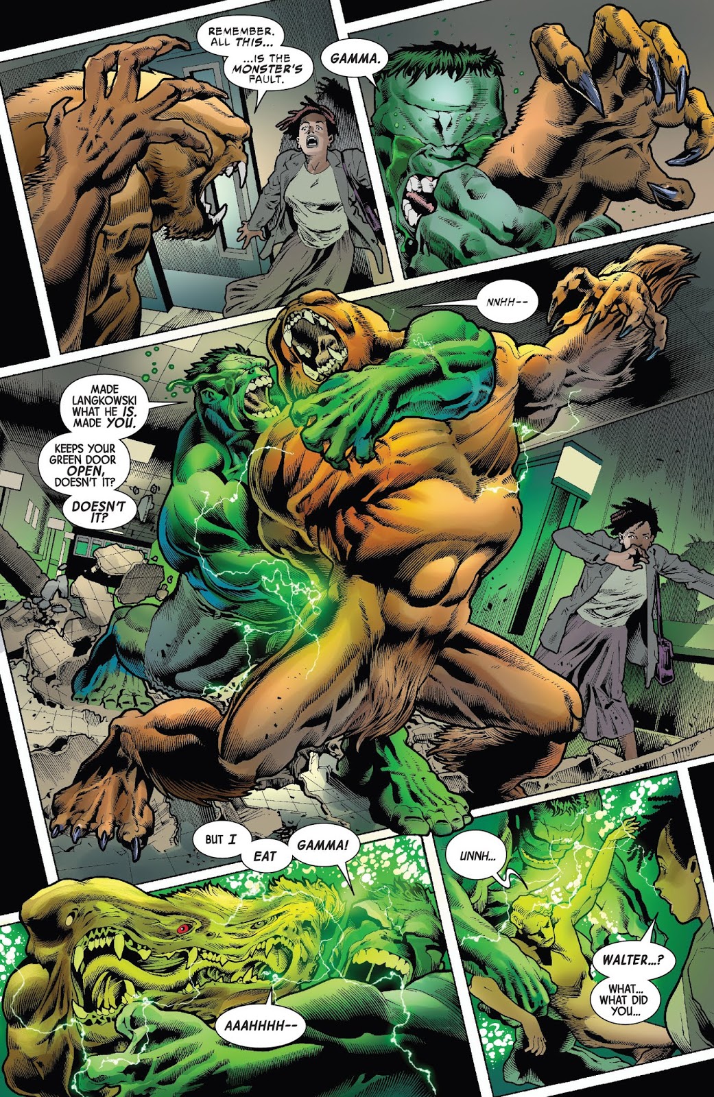 The Immortal Hulk Absorbs Sasquatch's Gamma Radiation
