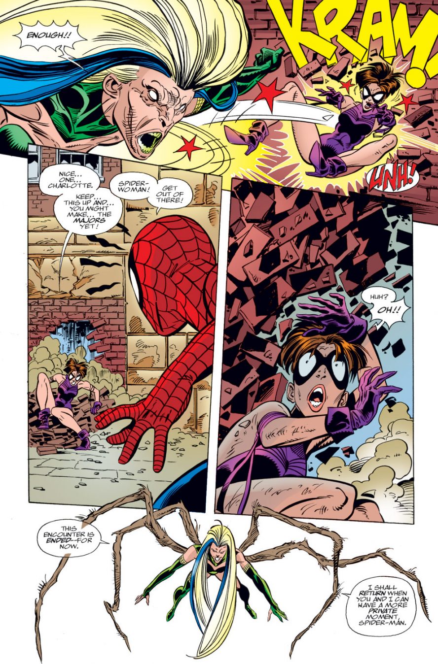 Spider-Woman Kisses Spider-Man