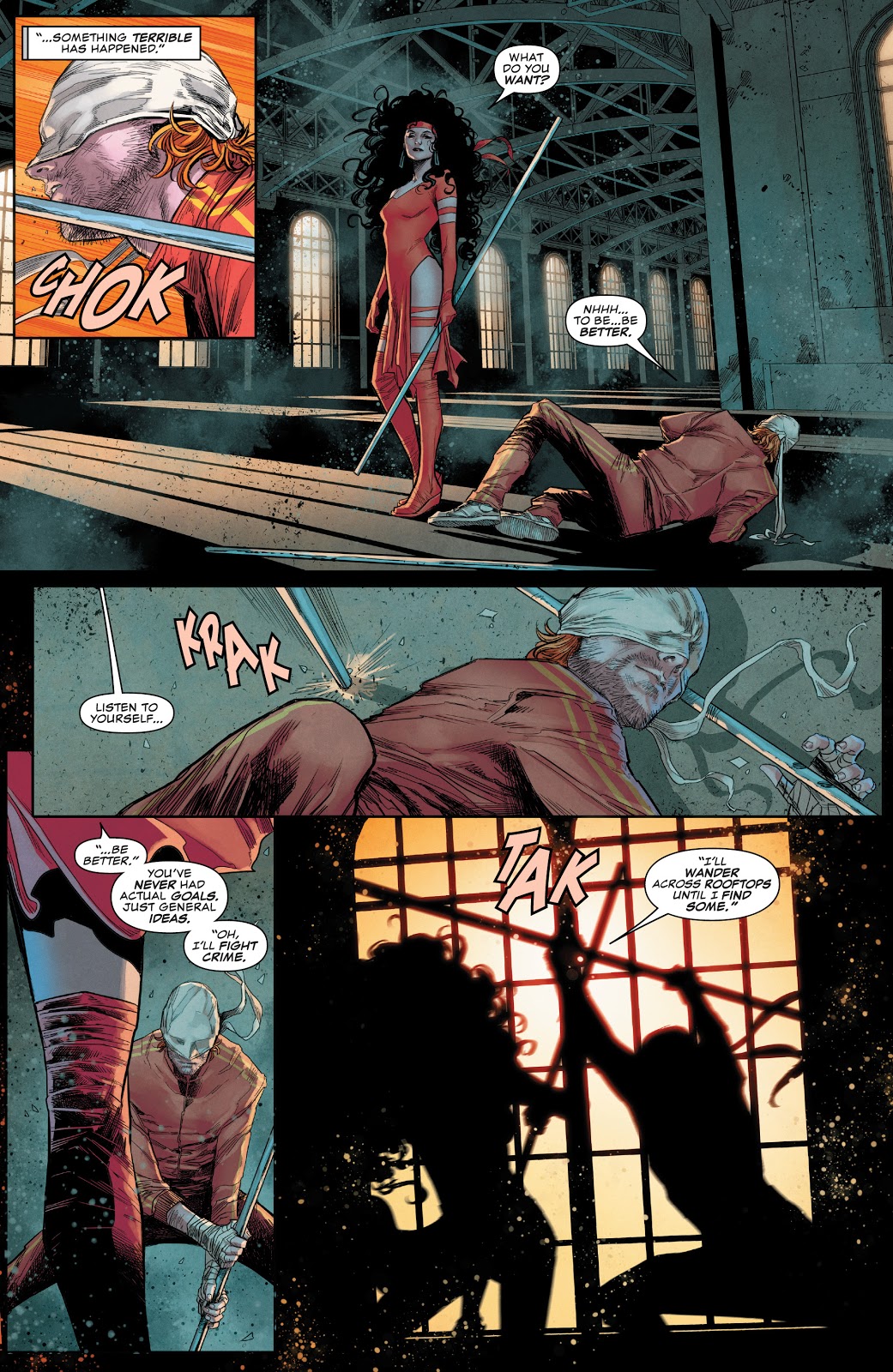 Elektra Trains Daredevil (Daredevil Vol. 6 #13)