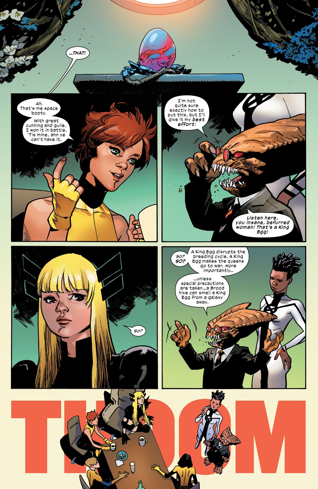 Cyclops And Magik Tag Team Against The Brood
