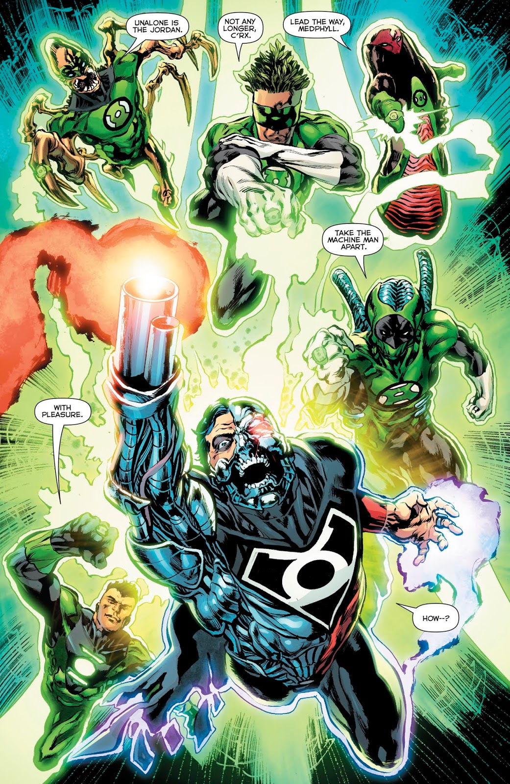 Hal Jordan VS Phantom Lantern Cyborg-Superman