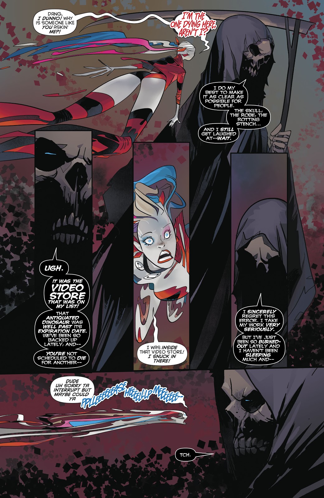 Harley Quinn Laughs At Death 