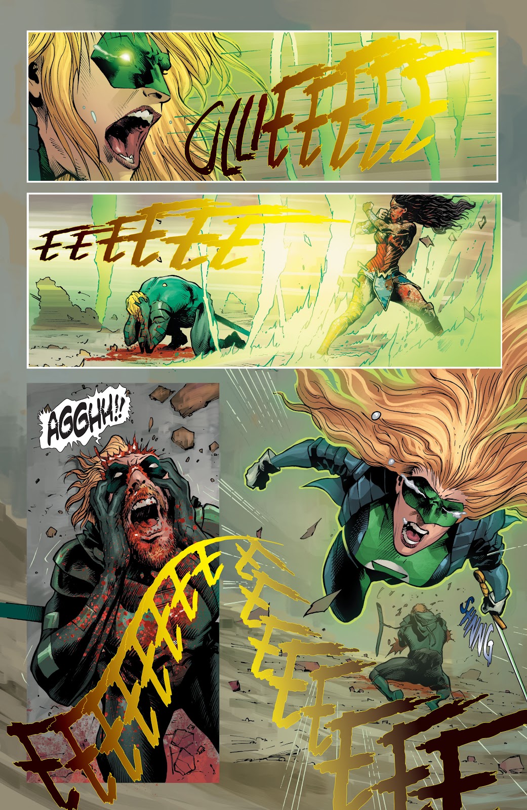 Zombie Wonder Woman Infects Green Arrow (DCeased) 