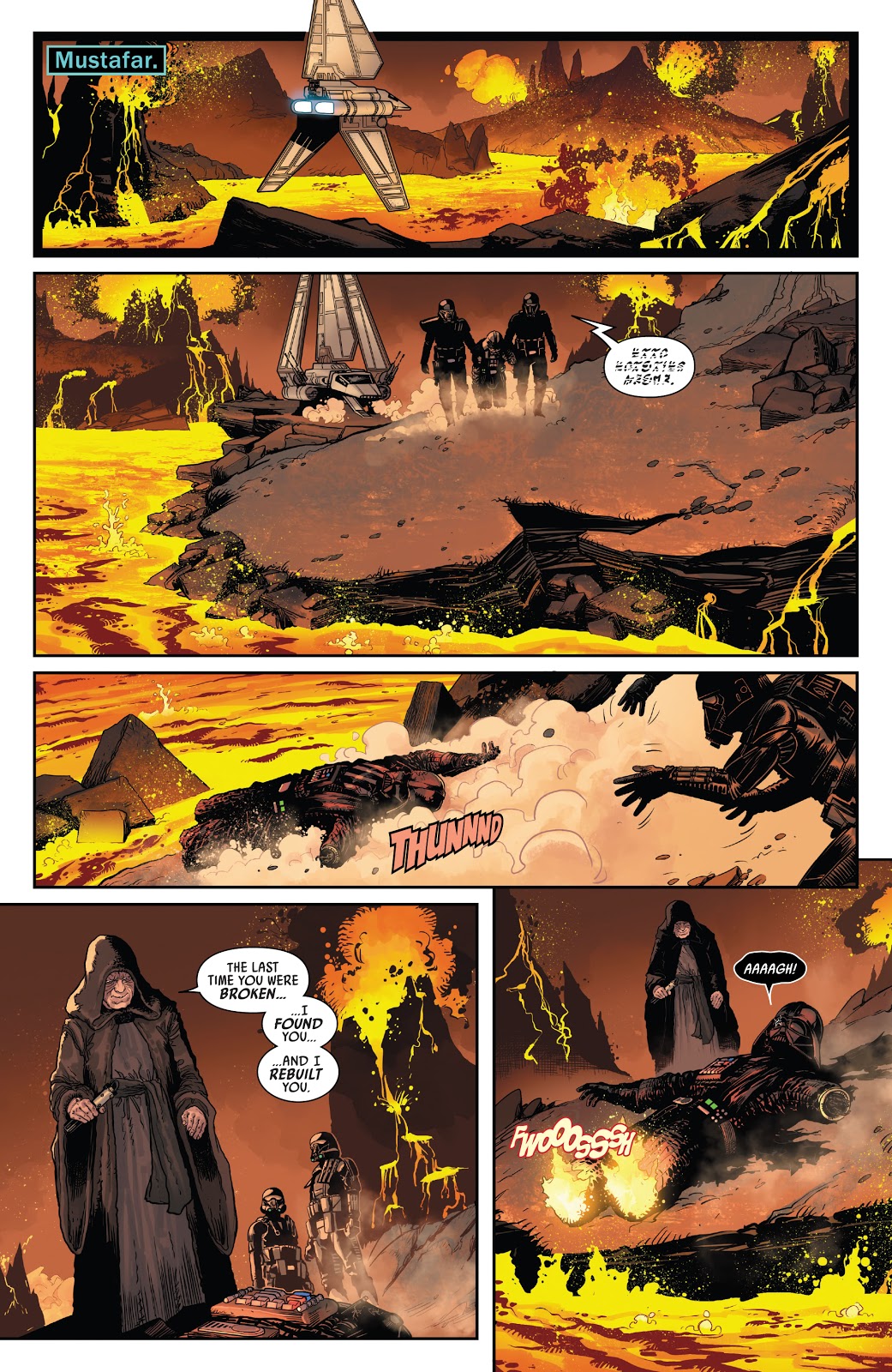 Emperor Palpatine Leaves Darth Vader In Mustafar