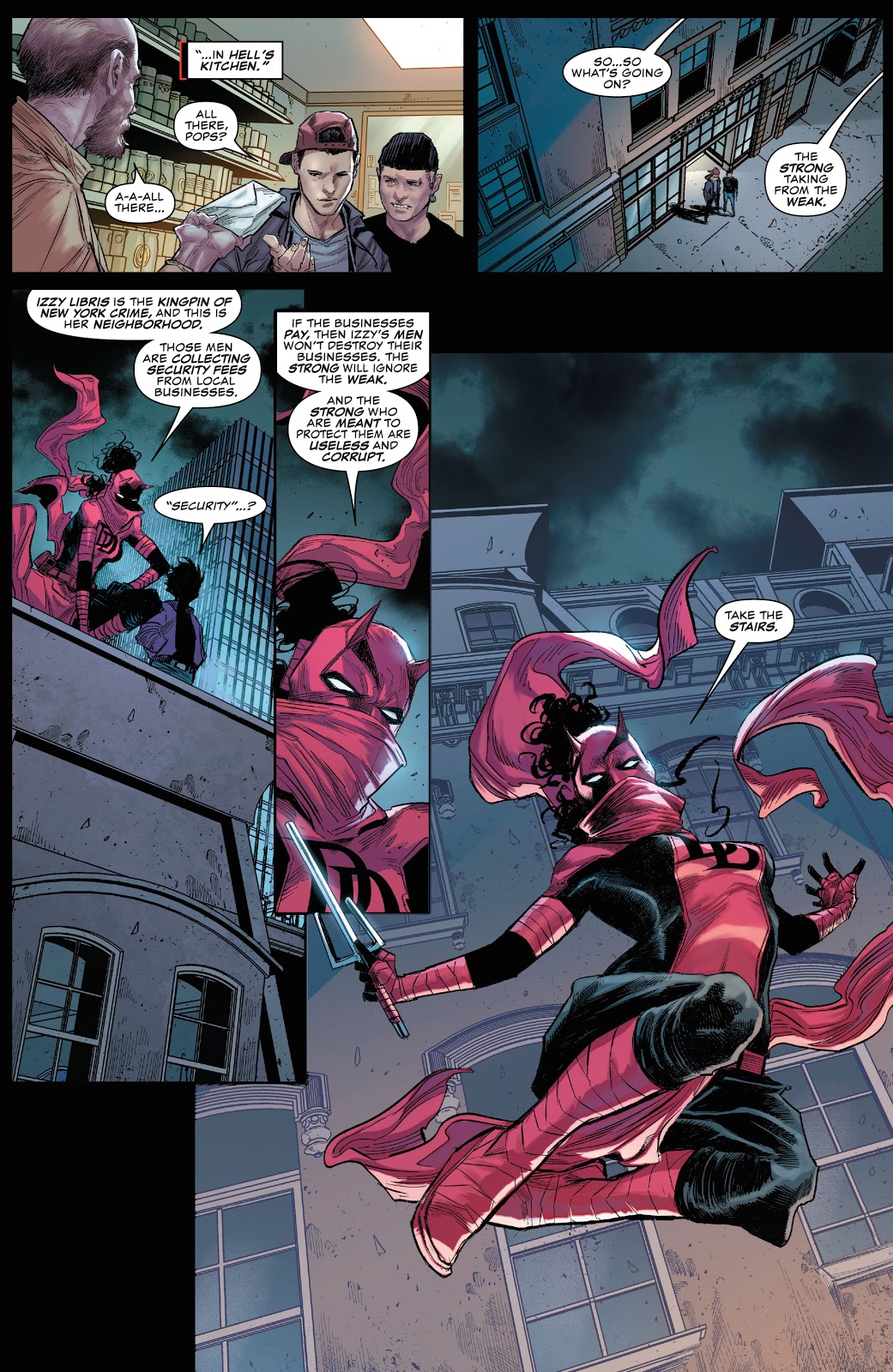 Daredevil (Elektra) Makes Hell's Kitchen Her Territory