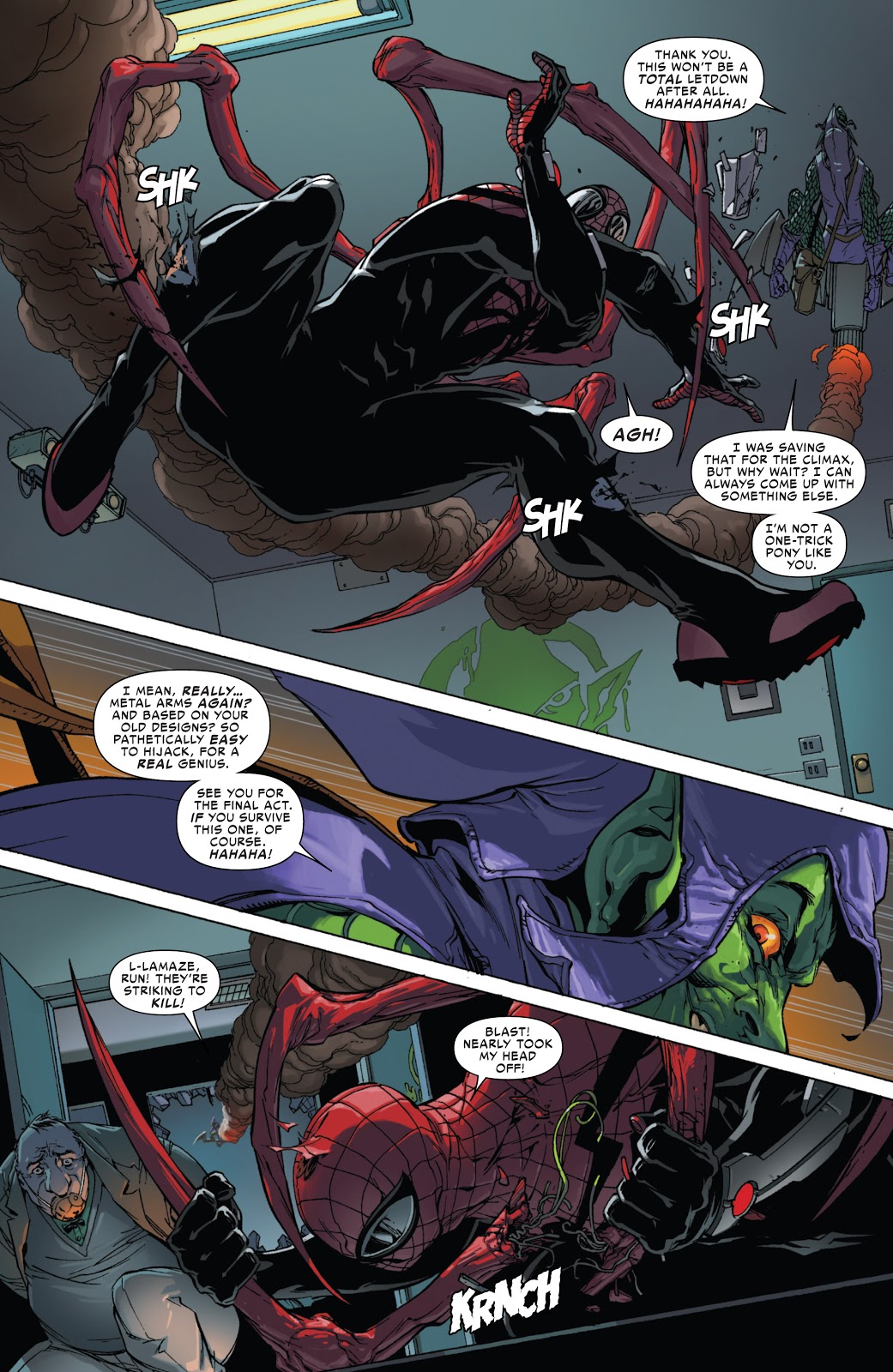 Green Goblin Hacks Superior Spider-Man's Mechanical Arms 
