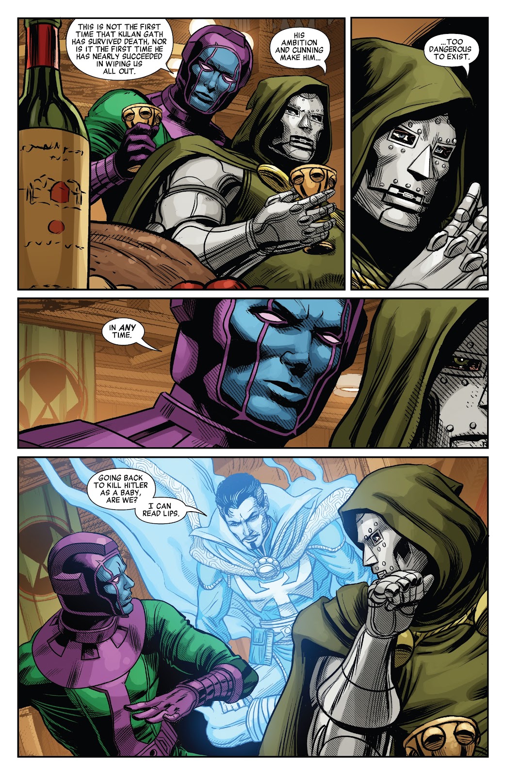 Doctor Doom Feasts The Savage Avengers In His Castle 