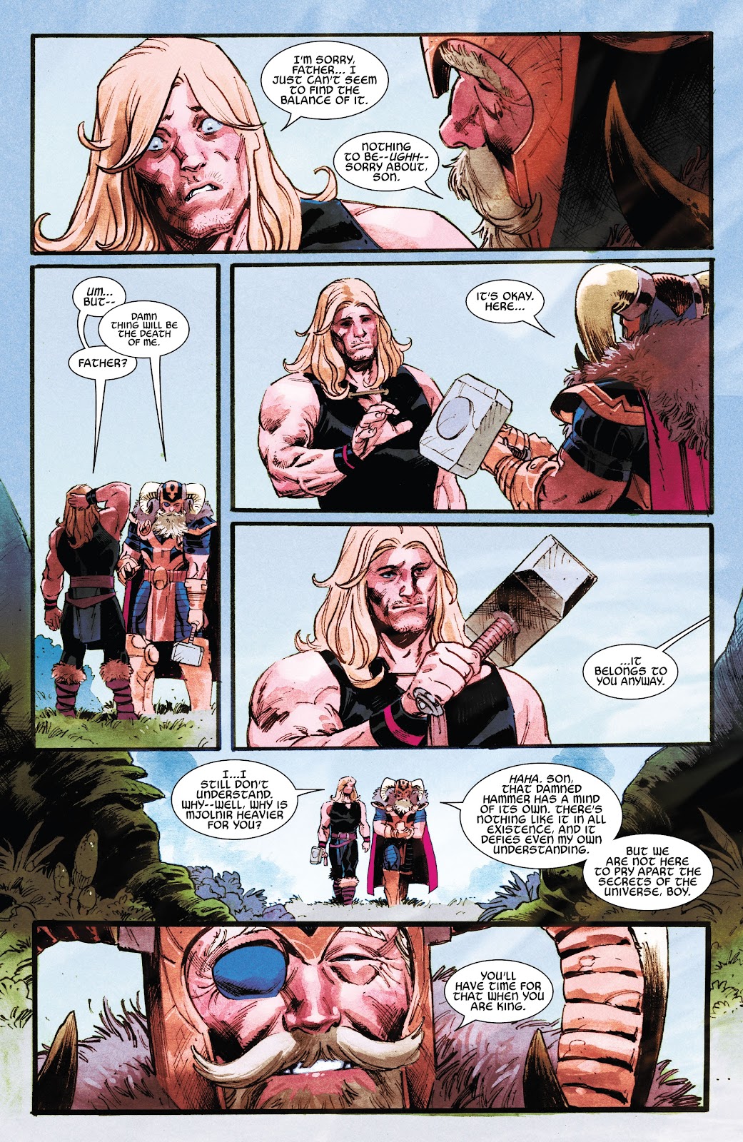 Young Thor Trains With Mjolnir