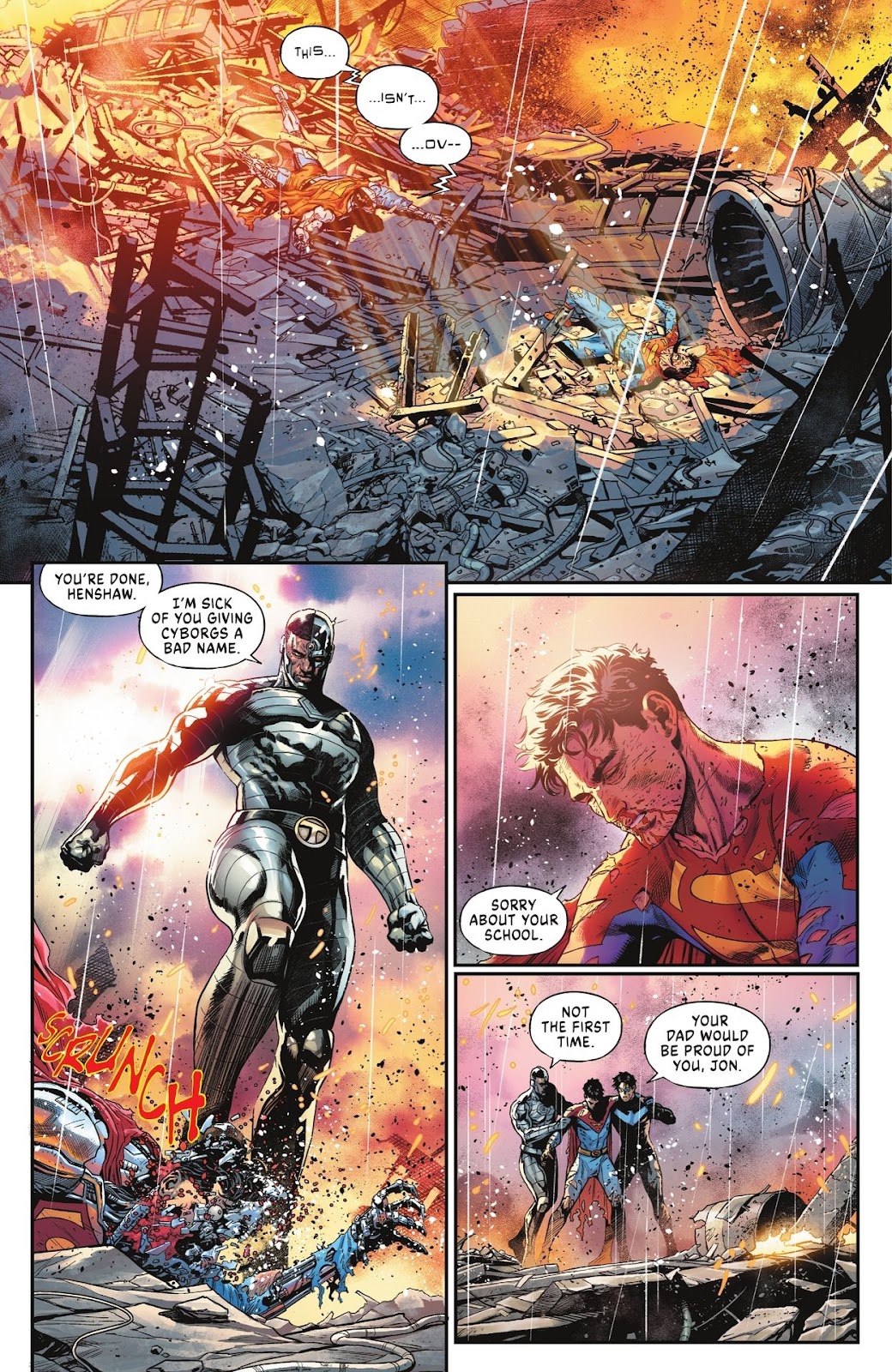 Superman VS Cyborg-Superman (Dark Crisis)