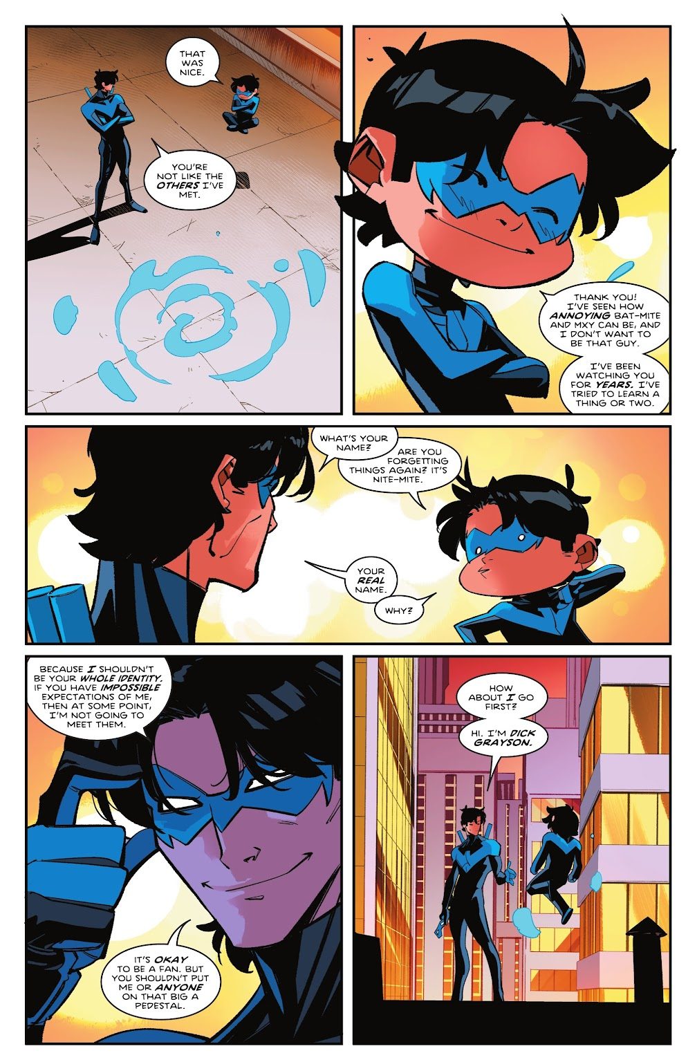 Nightwing's First Meeting With Nite-Mite 