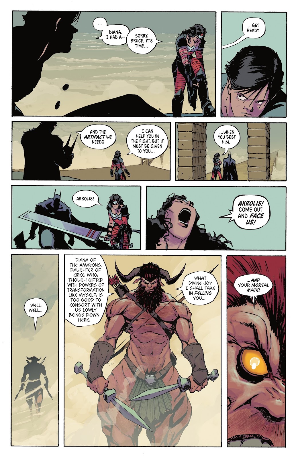 Wonder Woman instructs Batman about Akrolis