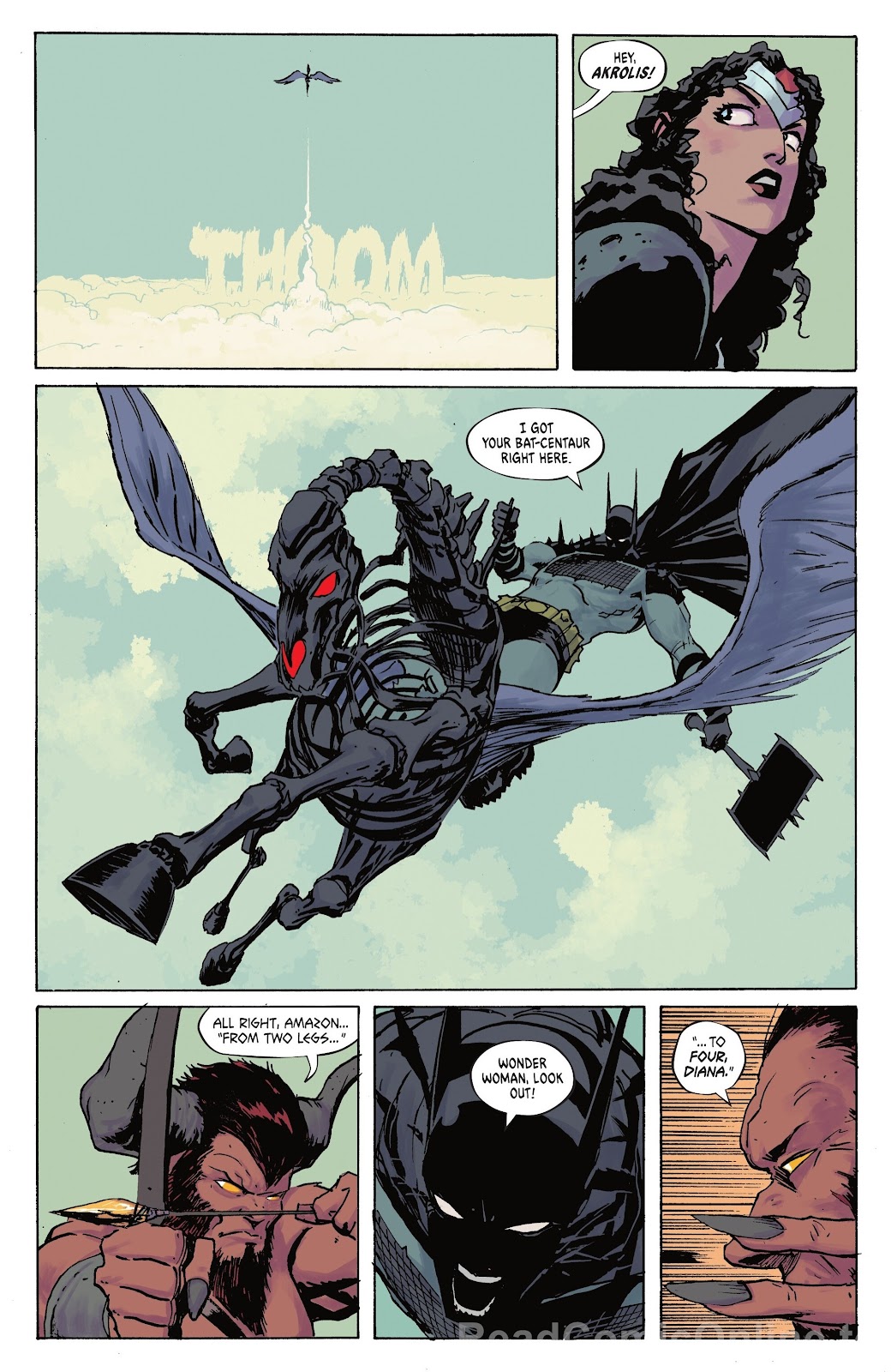 Batman rides Pegasus